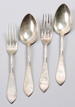 SERVERINGSBESTICK, 4 st. Silver. B. Erlandsson, Göteborg 1904.