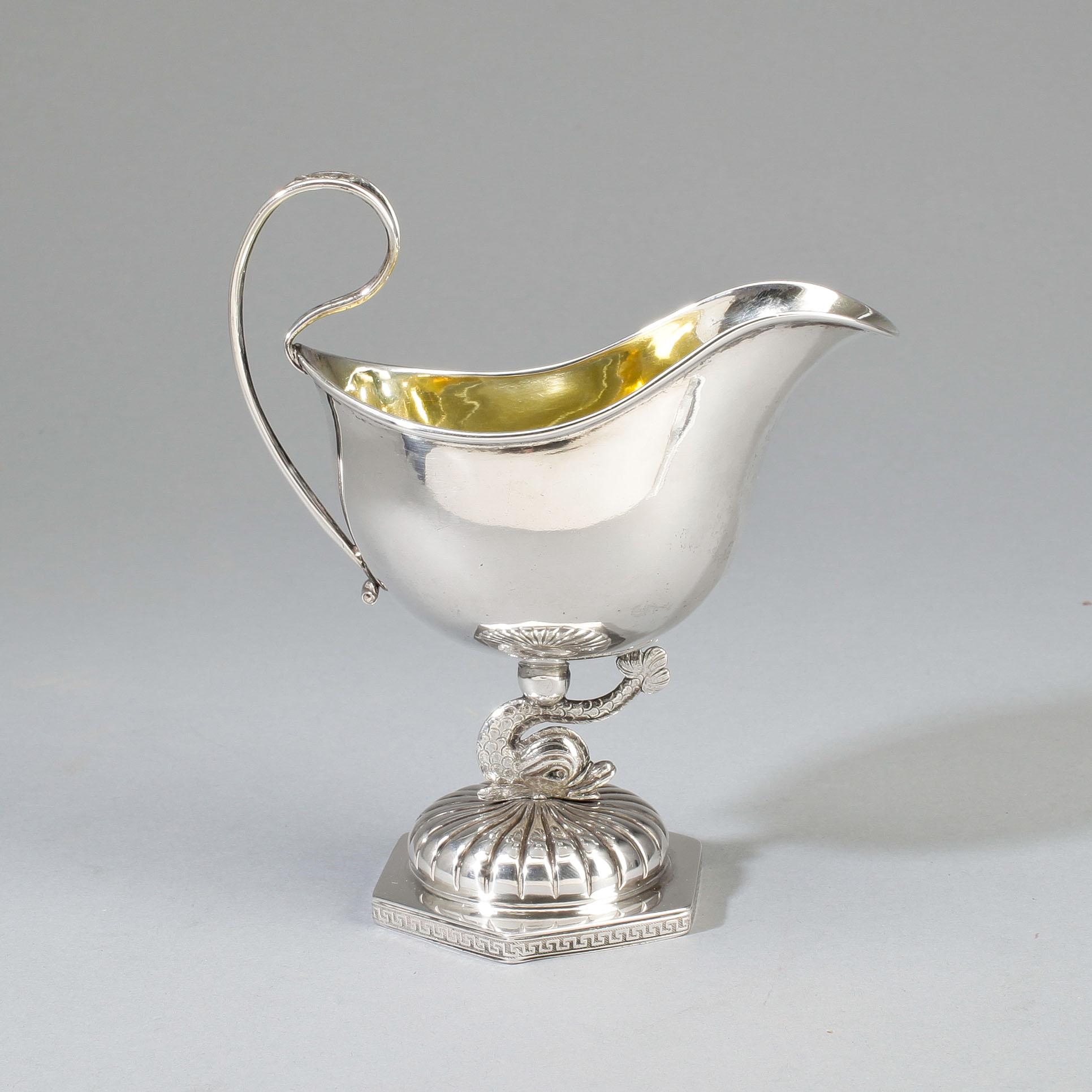 GRÄDDKANNA. Empire, Carl Magnus Barkander, Linköping 1822. Vikt ca 181g.