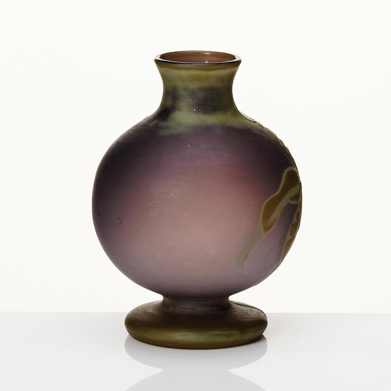 Betzy Ählström, an Art Nouveau cameo glass vase, Reijmyre glassworks Sweden 1902, Nr 65.