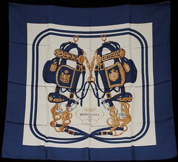 SCARF, siden, "Brides de Gala", Grykar Carre, Hermès, Paris. 1900/2000-tal.