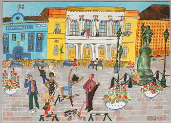 MARIKA LANG, mapp med litografier, 6 st, signerade och numrerade 216/360.