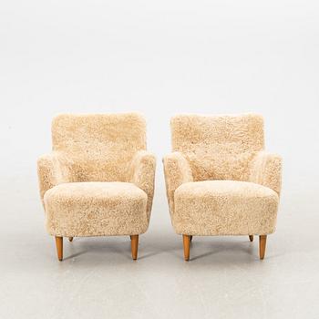 Armchairs, a pair, Swedish Modern, 1940s.