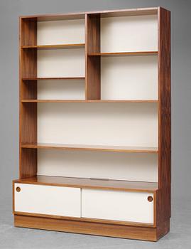 694. A Finn Juhl palisander and grey painted bookcase cabinet by Bovirke 1960's.