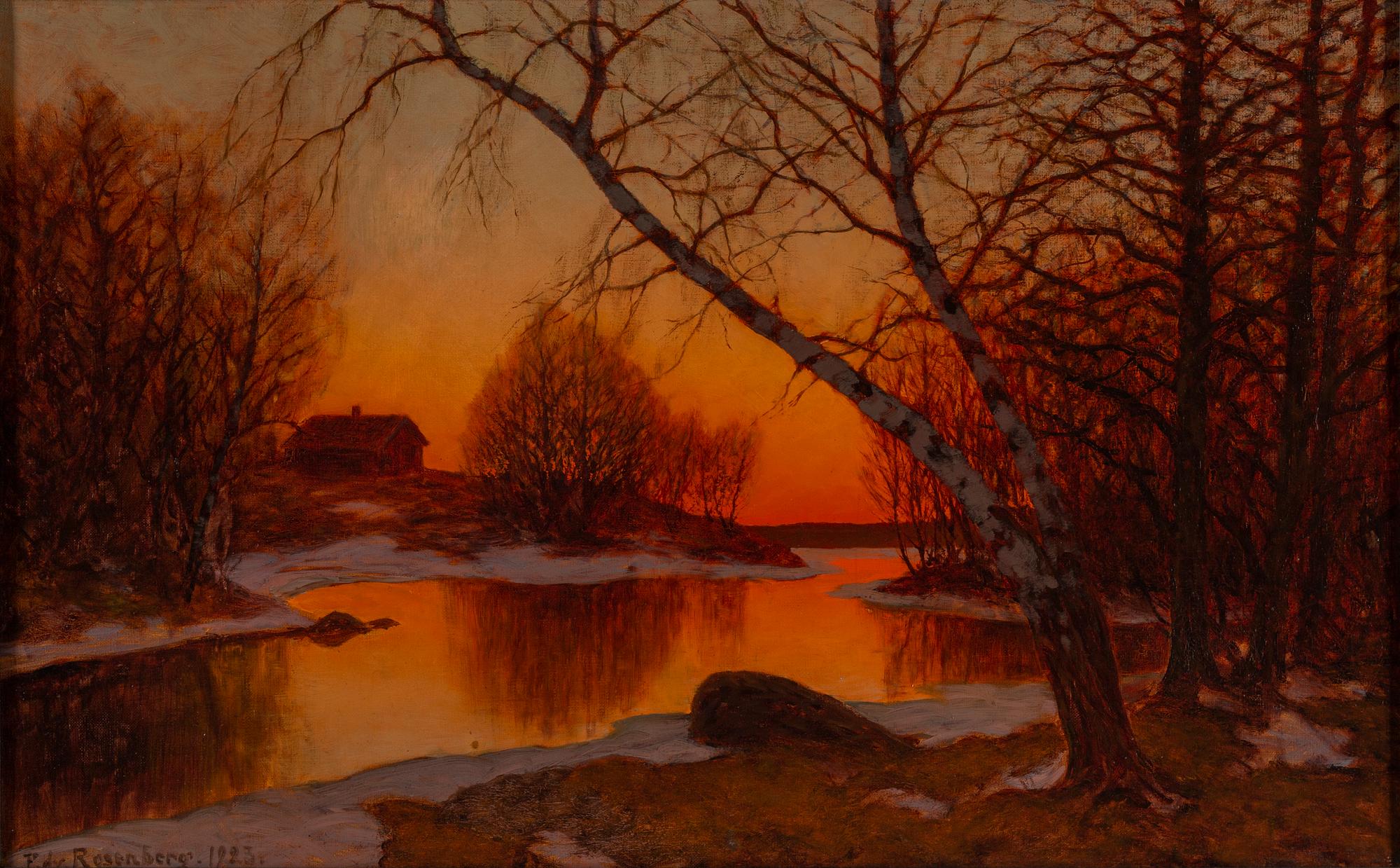 EDVARD ROSENBERG, oil on canvas, signed and dated 1923.