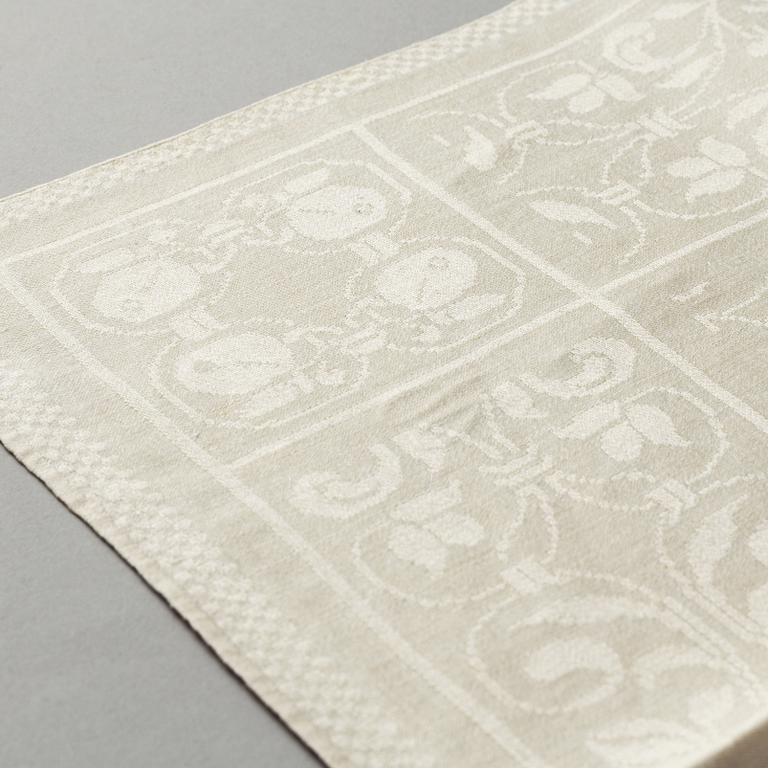 Napkins, 12 pcs., linen damask, "Småblommor", signed C.W. T:tORP SVERIGE.