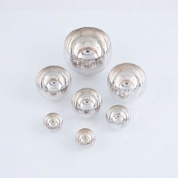 Rey Urban, sevensterling silver bowls/tumblers, Stockholm, 1992-98.