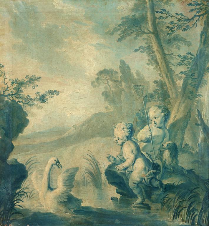 Children with swan.