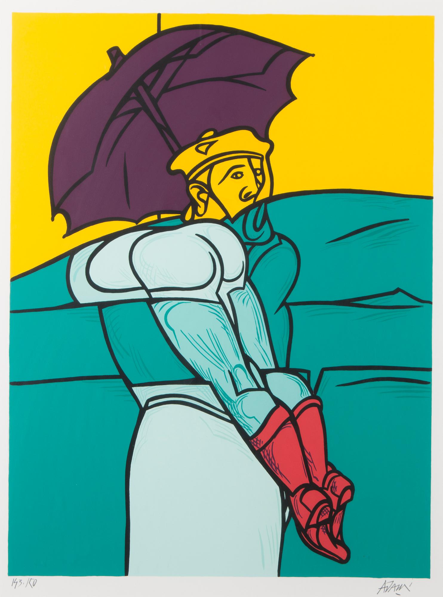 VALERIO ADAMI, serigrafi, signerad och numrerad 143/150.