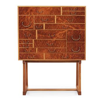 A Josef Frank burr wood, mahogany and walnut cabinet, Svenskt Tenn, model 881.