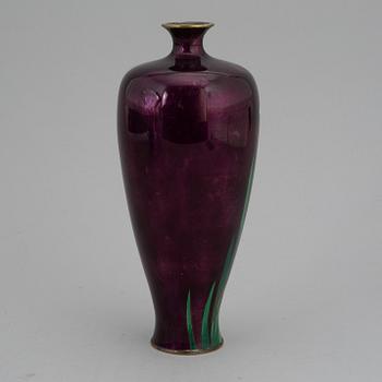 A Japanese enamelled vase, 20th century.