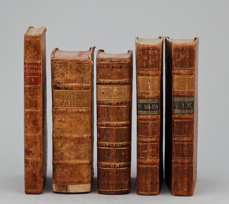 BOKPARTI, 5 st, bla "Djurkemien" del I, av J.J. Berzelius, Stockholm 1806.