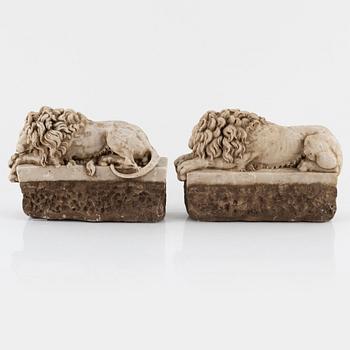 Antonio Canova, after. Resting lions.