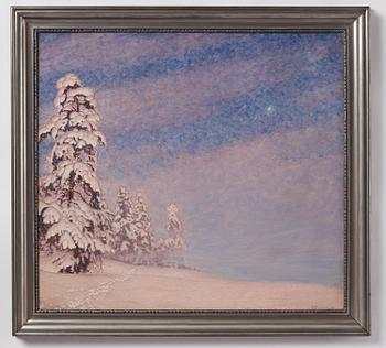 Gustaf Fjaestad, Tracks in the deep snow.