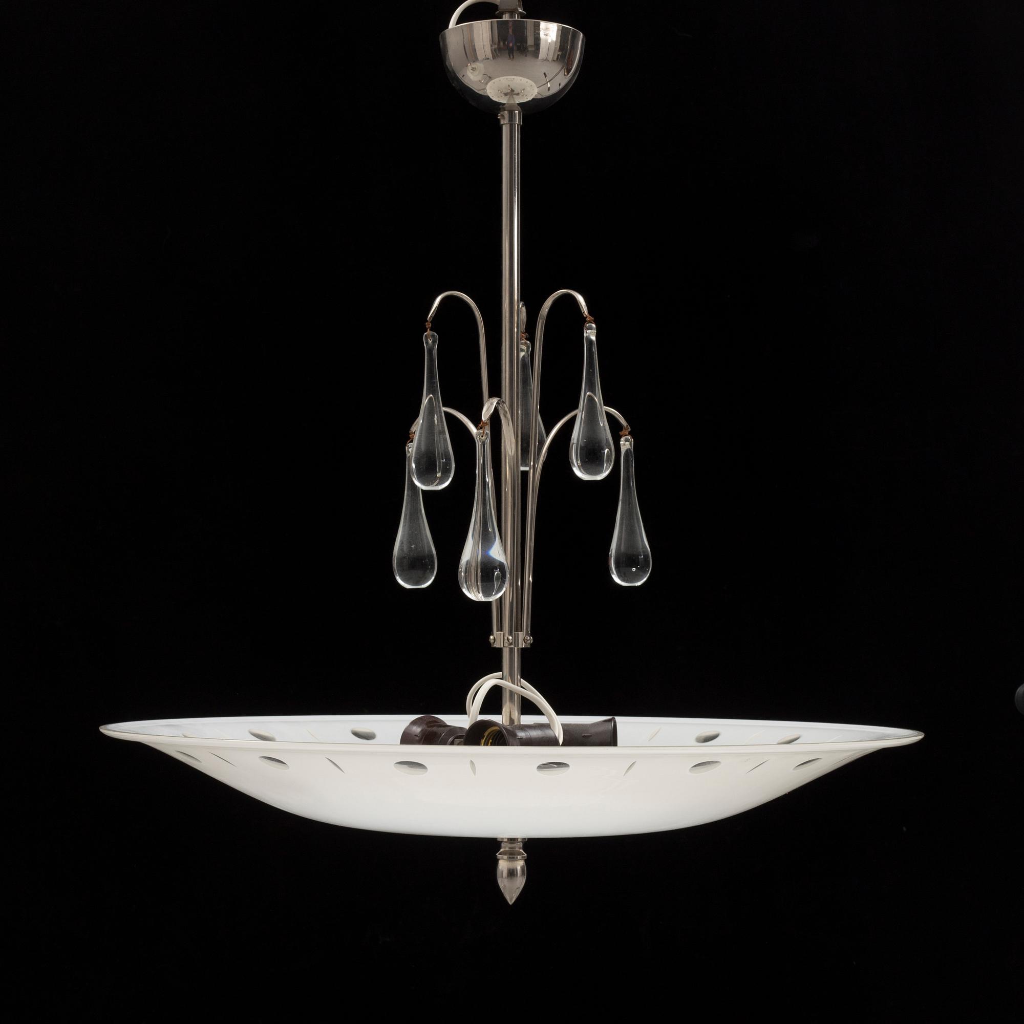 A 1950s ceiling light. Height ca 60 cm.