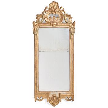 55. A Transition Gustavian 18th century mirror by Johan Åkerblad (master in Stockholm 1758-1799).