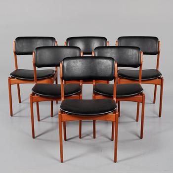 STOLAR, 6 st, "OD 49", Erik Buck, Oddense Maskinsnedkeri A-S, Danmark, 1960-tal.