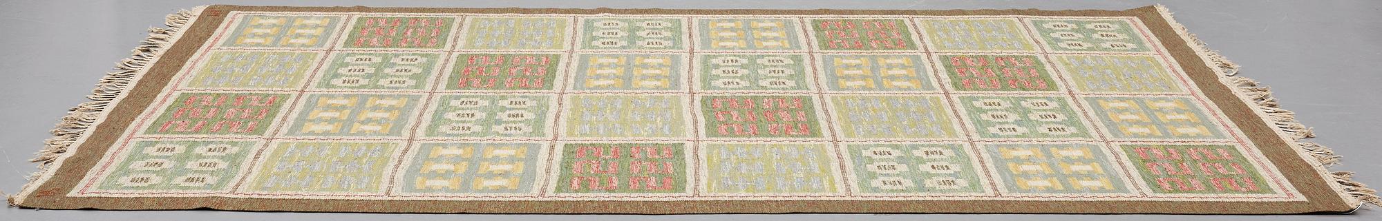 Edna Martin, MATTA, rölakan, ca 315,5 x 210 cm, signerad EM SH (Edna Martin, Svensk Hemslöjd).