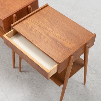 Sängbord, ett par, Carlström & Co, 1960-tal.