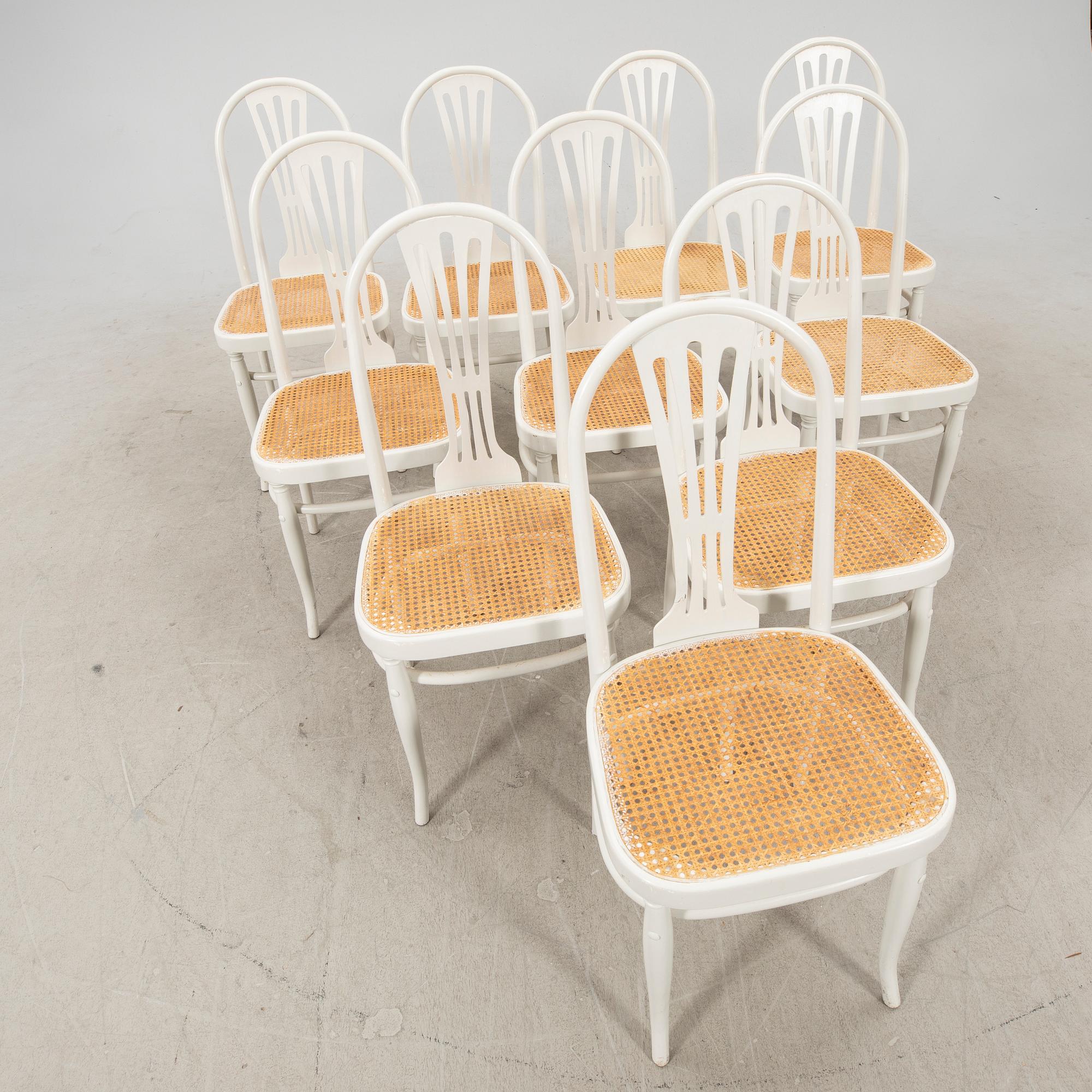 A set of 10, 20/21 st century possibly Italian chairs.