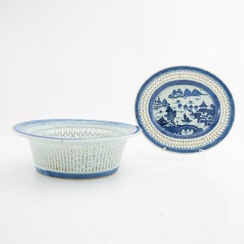 Galleried bowl China 19th century porcelain.