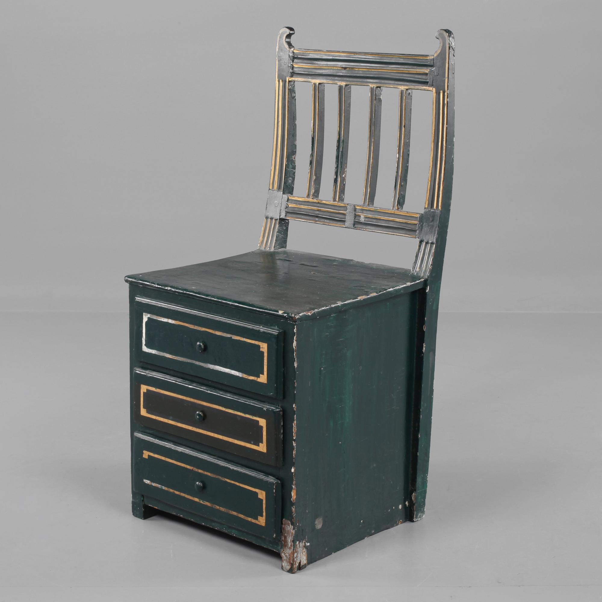 BYRÅSTOL, sent 1800-tal.