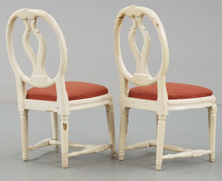 STOLAR, ett par, gustaviansk provins, sent 1700-tal.