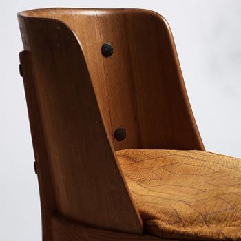 Axel Einar Hjorth, a pair of stained pine 'Lovö' chairs, Nordiska Kompaniet, Sweden 1930s.
