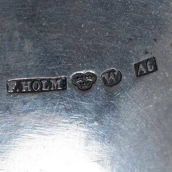 Frans Holm, coffee pot and cream jug, silver, Vadstena, 1877-79.