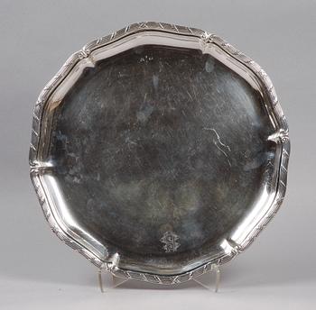 BRICKA, silver, importstämplar. 1900-tal.