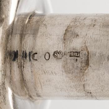 A pair of 19th-century silver candlesticks, maker's mark of Jacob Herman Lundström, Kuopio, 1823.