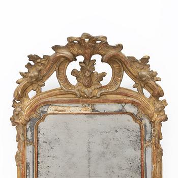 A Swedish Rococo mirror, second half of the 18th century.