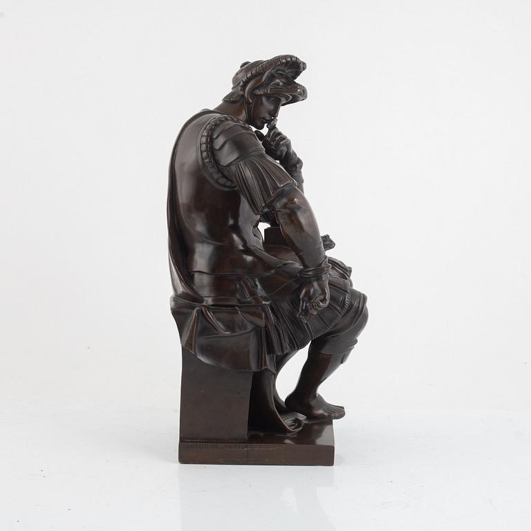 Ferdinand Barbedienne, "Lorenzo de Medici" efter Michelangelo.