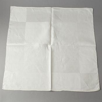 A tablecloth and napkins, 6 pcs., linen damask, "Nobel", Klässbols Linneväveri.