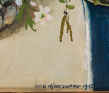 Olle Hjortzberg, Still life with Coltsfoot and Anemone nemorosa.