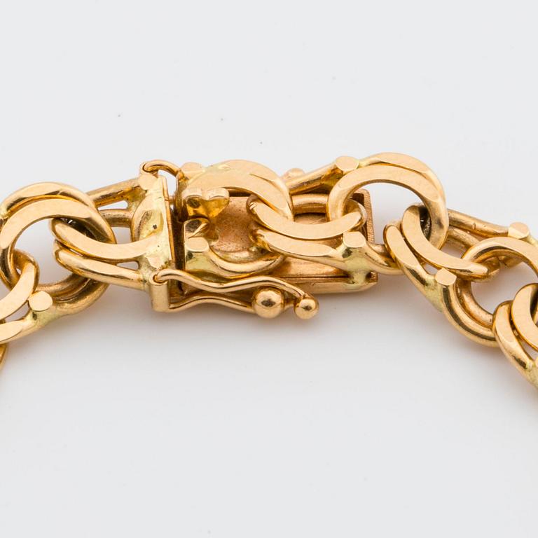 ARMBAND,  Bismarck 18K guld, 19,9 gram.