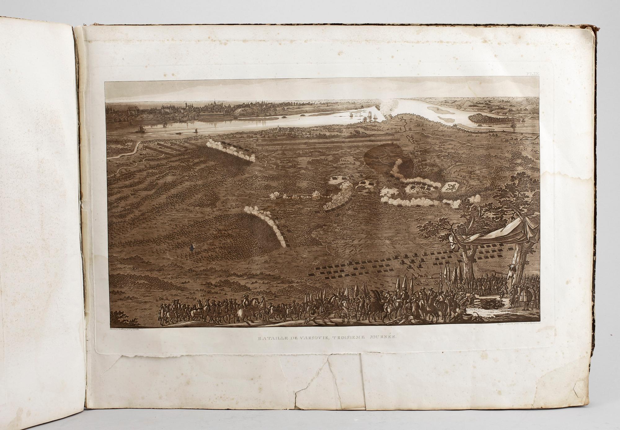 BOK, "Batailles de Charles X Gustave Roi de Suede...", A.F. Skjöldebrand, Stockholm, 1806.