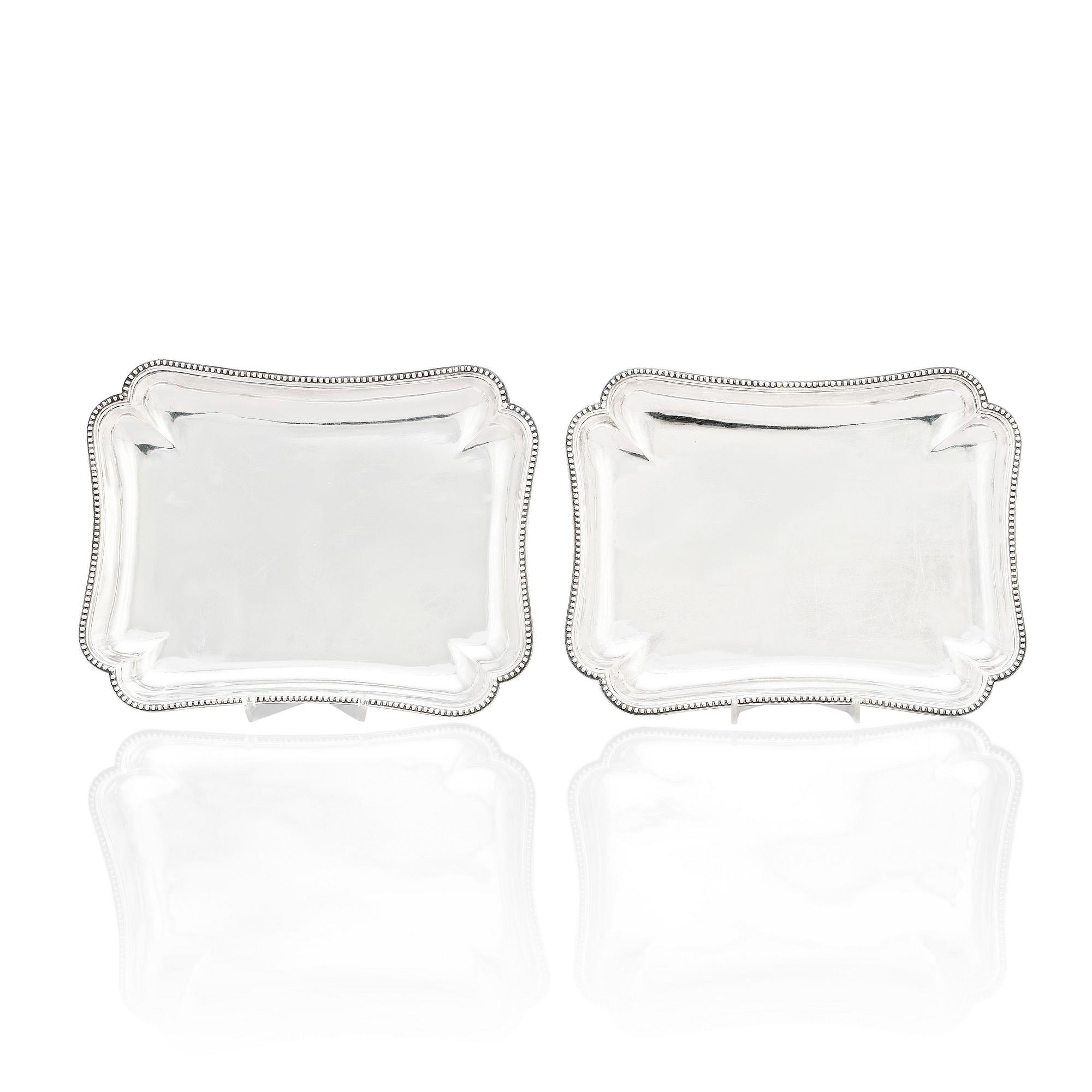 A pair of Swedish 18th century silver dishes, marks of Arvid Floberg, Stockholm 1784.