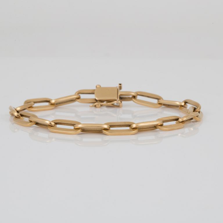 ARMBAND, ärtlänkar, 18K guld.