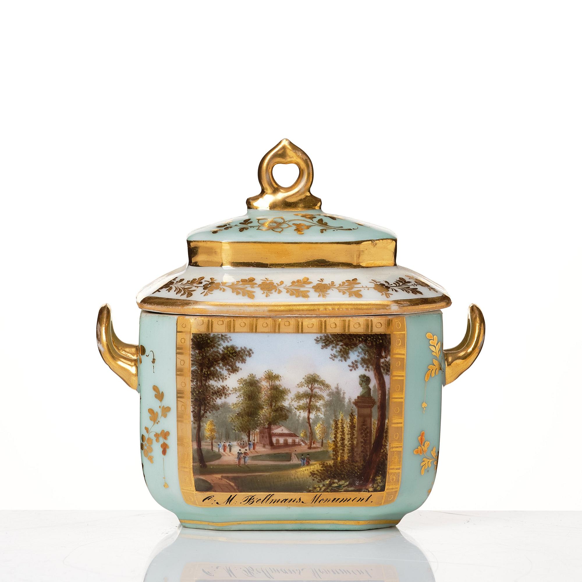 Tete a Tete, porslin. Frankrike, Paris, senempire, 1800-tal.