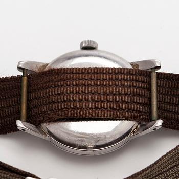 Omega,  Honeycomb dial, wristwatch, 33 mm, steel, manual, plastic crystal, circa 1952.