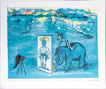 Lars Hillersberg · LARS HILLERSBERG, hand colored lithograph, signed and numbered 3/25.