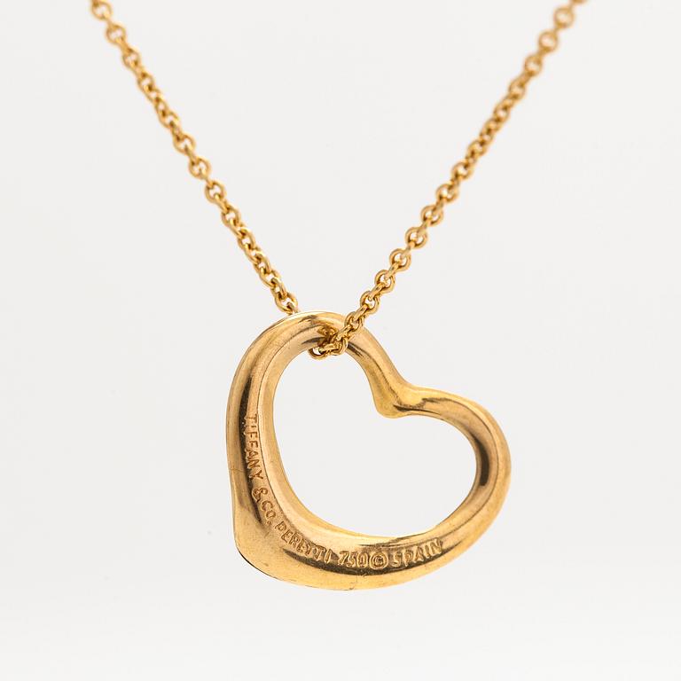 Tiffany & Co, Elsa Peretti, halsband, "Open Heart", 18K guld.