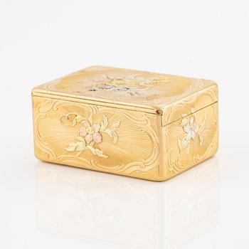 A Swedish 18th century gold snuff-box, marks of Anders Liedberg, designer probably Christian Precht, Stockholm 1763.