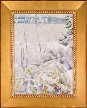 Pekka Halonen, WINTRY LANDSCAPE.