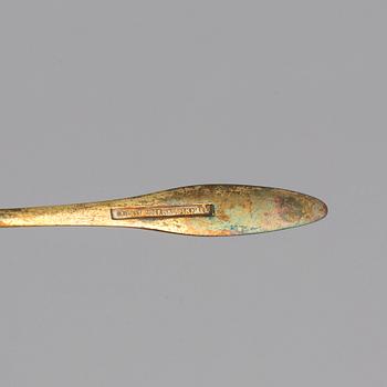 a set of 12 stirling spoons by Frigast, Denmark, 20th century.