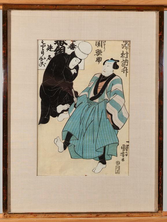 UTAGAWA ICHIYUASAI KUNIYOSHI, träsnitt.