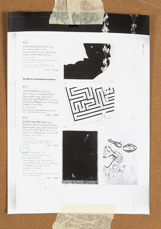 John Cage, "30 Drawings by Thoreau". From "Merce Cunningham Portfolio".