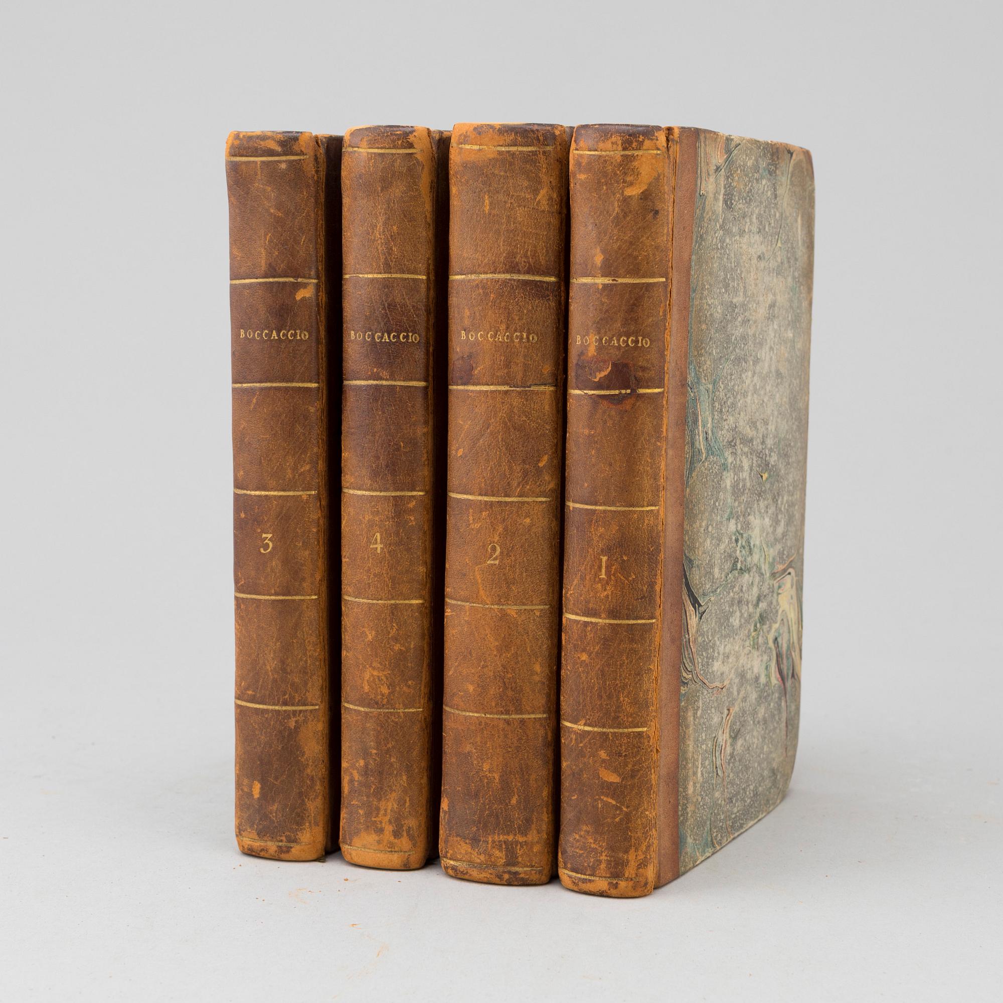 BÖCKER, 4 volymer. Decamerone på italienska, 1789-90.