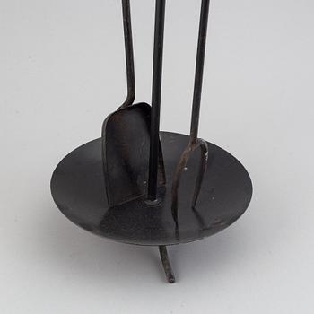 Gunnar Ander, a fireplace stand of three parts, Ystad Metall.
