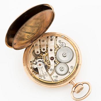 Pocket watch, 14K gold, wristwatch, 50 mm.